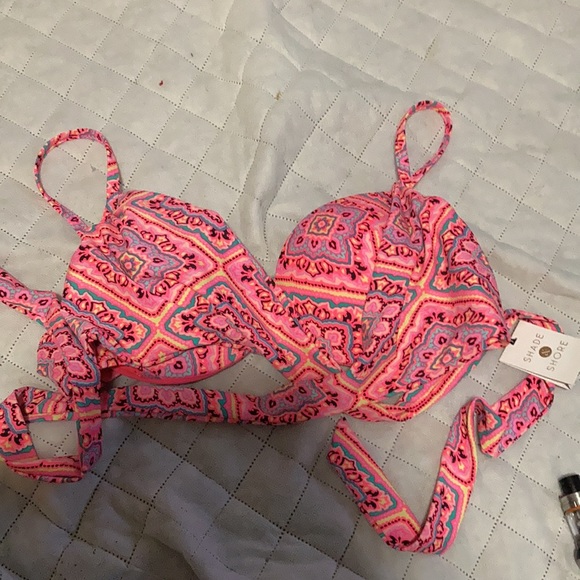 Shade & Shore Swimsuit Bikini Top Pink 38B - Picture 6 of 8